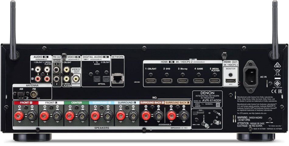 アンプ DENON AVR-X1400H Denon AVR-X1400H - Audionet